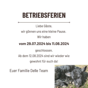 Betriebsferien